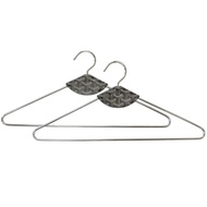 狀況極佳 □ GOYARD GoyardPAIR ACNE衣架，Libre 系列，Goyardine 帆布，金屬，一套兩個，銀色和黑色，法國製造，男士，帶防塵袋。