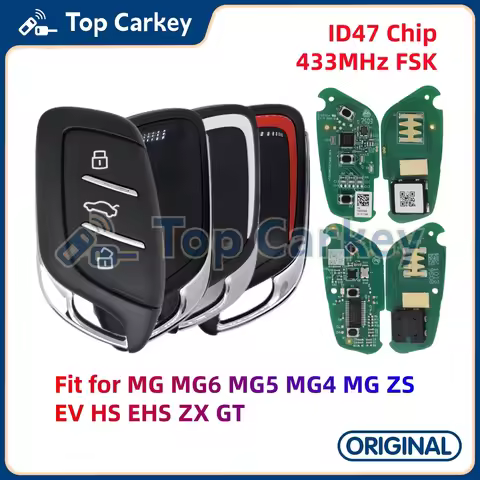 TopCarkey Original Smart Remote Key ID47 Chip 433MHz for MG6 MG5 MG4 MG ZS HS ZX GT