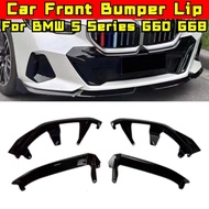 premium-For BMW 5 Series G60 G68 MP Style Car Front Bumper Lip Splitter Diffuser Body Kit Bumper Gua