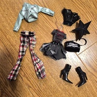 Bratz Punk Doll Clothes Suit Shoes Skirt Leather Clothes Doll Accessories Toys Cute Trendy
