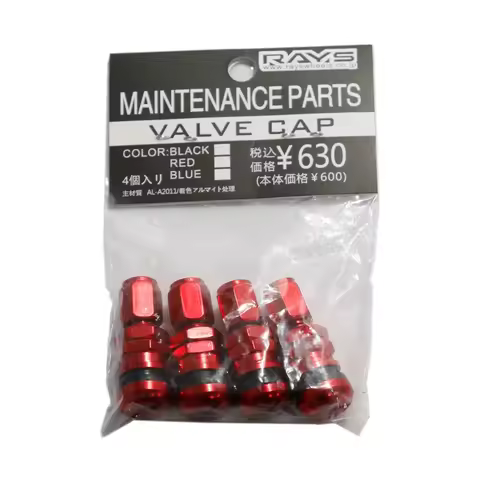 Rays 4pcs/set Aluminum Car Tubeless Wheel Tire Valve Stem Rim Bolt-in W/Dust Cap Universal