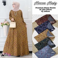 Terlaris Mozza Maxy Dress Gamis Kaos Diana Denim Jumbo Kekinian Import