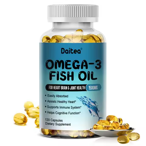 High Quality Omega-3 Fish Oil Supplement - Supports Brain Function, Eye Health, Heart, Joints, Easil