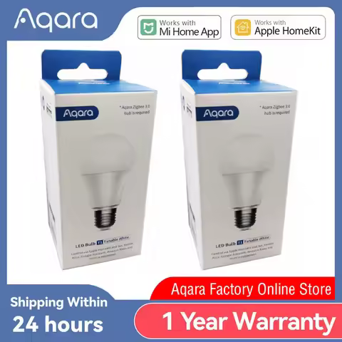 Aqara Smart LED Bulb T1 Zigbee 3.0 E27 6500K 220-240V Bluetooth Smart home Light For Homekit Yandex 