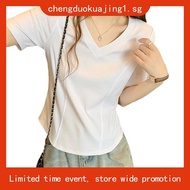 Eyouth 13107 Women’s V-Neck T-Shirt - Soft, Comfortable, and Stylish Top