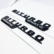 Mercedes Benz AMG Logo AMG Emblem C200 C250 C300 C350 Silver Gloss Black Logo