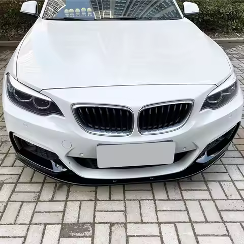 For BMW 2 Series F22 F23 M Sport 2015-2019 Front Bumper Lip Splitter Corner Spoiler Gloss Black ABS 