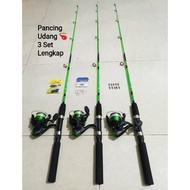 PRODUK TERBARU! PANCING UDANG 3 SET KOMPLIT JORAN Pjg 120 , 135 ,