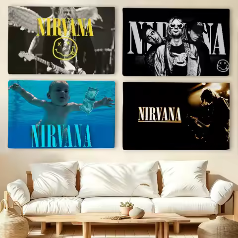 Band N-Nirvana flag For Living Room Home Dorm Decor Wall Outdoor Camping Party Banner Gifts