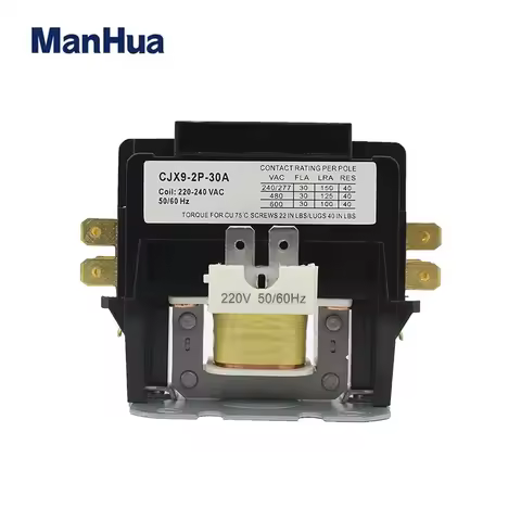 ManHua CJX9 2P 240V Contactor For Air Condition Ac Contactor Elevator Magnetic Contactor