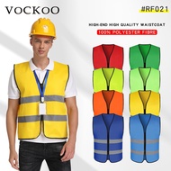 Vockoo#Breathable V-neck reflective vest Safety vest Construction site traffic sanitation workers wo