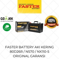 Aki Kering Mobil KIJANG GRAND COLT DIESEL HINO BISON Faster Battery 70AH 80D26R / NS70 / NX110-5 Ori