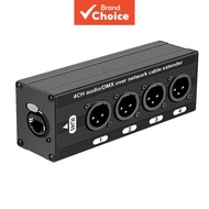 4CH XLR 3-Pin to RJ45 Ethercon Multicore Audio Cable, Shielded Cat5/Cat6 Network Snake Cord for Stag