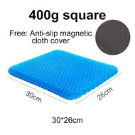 Cooling Gel Seat Cushion Thick Big Breathable Honeycomb Design Absorbs Pressure Points Seat Cushion with Non-Slip Cover Gel Cushion for Office Chair Home Car seat Cushion for Wheelchair