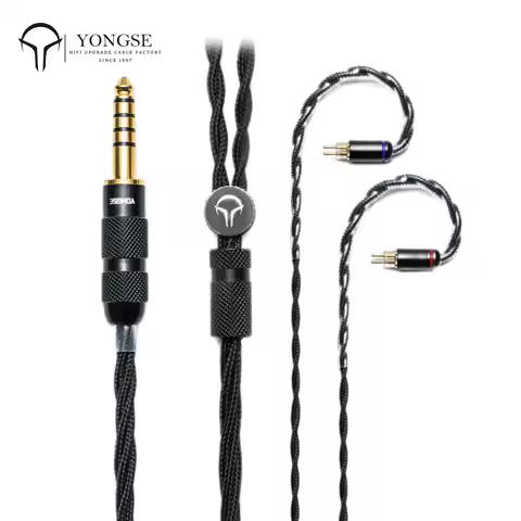 YONGSE BlackMamba Earphones Upgrade Cable High Purity Single Crystal Copper