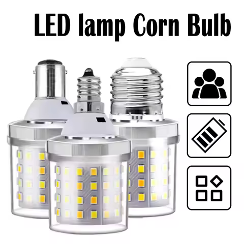 Mini LED Corn Bulb E27 E26 E14 E12 B22 B15 9W lights room 110v 6000k base color 6000K/Day/Light Cold