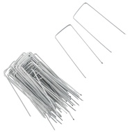 [YT] 50pcs Galvanised Metal Ground U Tent Pegs Gazebo Camping Tarpaulin Hooks