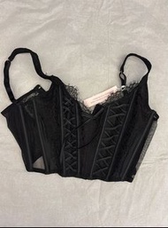 Victoria's Secret Black Lace Corset Top / 魚骨內衣