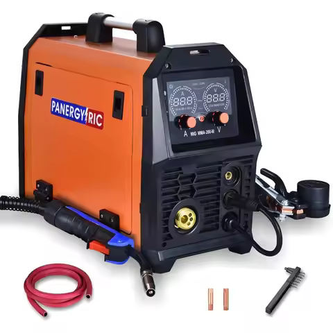 200A Synergic MIG Welder Wire Feed Welder 4-in-1 Gas MIG/Gasless Flux MIG/Stick/Lift TIG Multi-Proce