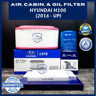 FILTER SET! AIR CABIN & OIL FILTERS for HYUNDAI H100 (2016-UP) (28113-4F000/97133-4F200/26300-42040)