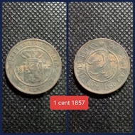 koin benggol 1 cent 1857