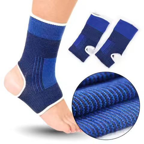 Compression Sports Protects Ankle Knee Support Brace Blue Elastic Wrist Support Elbow Support Ankle 