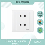 Sino S98U2 Square 16A Double Socket S98 Mega Series