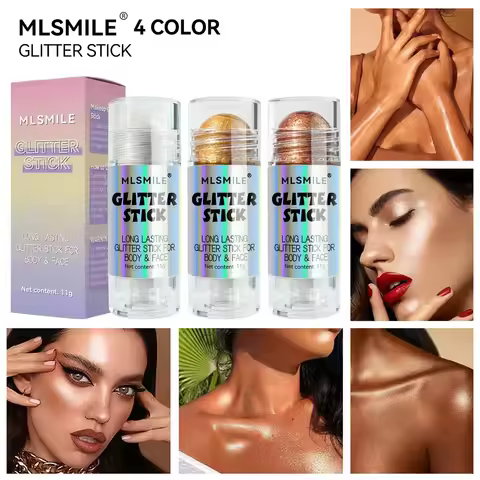 4 Colors Brighten Highlighter Bar Cosmetics Face Contour Bronzer Shimmer Highlighter Stick Body High