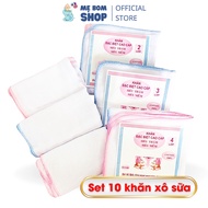 Set of 10 Kiba newborn baby towels, super soft, super absorbent, 2 layers, 3 layers, 4 layers, safe 