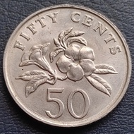 Uang Koin Kuno Luar 50 Cents Singapura Tkp-280