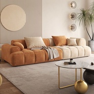 热卖 Sofa Simple Technology Fabric Sofa Living Room Net Red Beige Style Scratch-Resistant Fabric Sofa