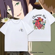 Fashionable Chainsaw Man Heart Graphic Unisex 100% Cotton Printed T - Shirt S - 5XL for Anime