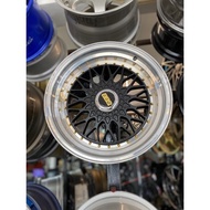 17x9jj BBS Rs 4x100 4x114.3 et15 new rim color balck/ML FOR WIRA WAJA MYVI ALZA VIOS GEN2 IRIZ PERSO