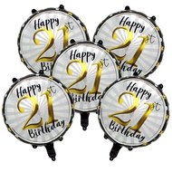 5pcs 18inch 21st 30th 40th 50th 60th Birthday Balloons Happy Birthday Party Decorations Anniversary 