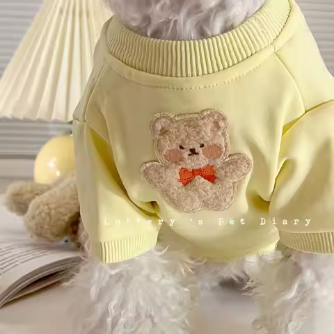 Cat Dog Sweater Cute Bear Clothes Teddy Bome Bear Pet Pullover Sweater Plush Cute Autumn Winter Coat