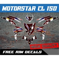 Motorstar CL 150 full body decals, free rim decals
