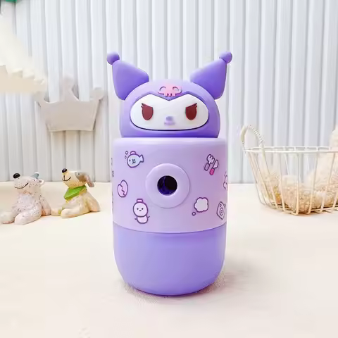 Sanrio Kuromi My Melody Hand Pencil Sharpener Automatic Manual Mechanical Adjustable Student Station