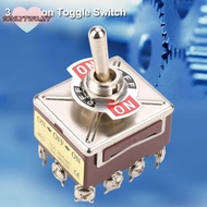 1ONLYTWO ​​3 Position Switch​​, 4PDT 12 Pin Rocker Switch High Current Capacity Controller Device He