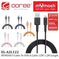 MYMOSH EL-A2L122 CABLE I-CABLE TO USB-A 12W 1.2M/ 30KG TEAR RESISTANCE/CHARGE & SYNC/480MBPS TRANSFE