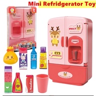 Mini refridgerator fridge kids smart toy kitchen playset pretend play kitchen playset simulation
