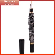 ละเอียดอ่อนครัว1ชิ้นปากกาหมึกซึม Jinhao มังกร/บรอนซ์บรรเทา Bas 0.7มมปลายปากกา