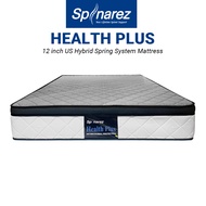 SpinaRez Health Plus Tilam Mattress 12 inch US Hybrid Spring System with HeiQ Viroblock Technology Single/Queen/King