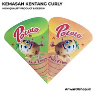 Paper 3D Food Grade CurlyKentang 100 Pcs
