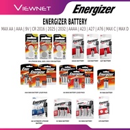 ENERGIZER BATTERY MAX AA / AAA / 9V /CR 2016 / 2025 / 2032 / AAAA / A23 /A27 / A76 /MAX C / MAX D LO