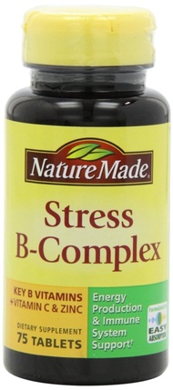 (4 Pack)-Nature Made Stress B Complex with C & Zinc Tablets, 75 Count each (4 Pack)-Nature Made Stre