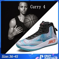 [dlgtyl store] รองเท้าบาสเก็ตบอล Curry 4 NBA รองเท้าบาสเก็ตบอลรองเท้าผ้าใบรองเท้ากีฬากลางแจ้งในร่ม kasut bola keranjang