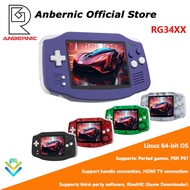 ANBERNIC RG34XX Retro Gaming Console 3.4-inch Linux 64 bit System H700 quad core ARM Cortex-A53 Supp