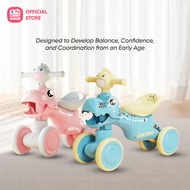 Coby Haus Dinasour Baby Balance Bike with Music Light Baby Mini Bike for Kids 2 Years Basikal Baby