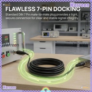 WARREEN DIN Extension Cord, 3 Meters / 9.8ft Plug and Play 7 Pin DIN Cable Male to Male, Durable Plu
