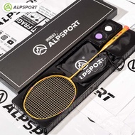 ALPSPORT BBQ2.0 Raket Bulutangkis 24lbs 8U G5 Raket Bulutangkis 100% Serat Karbon Raket Badminton Ul